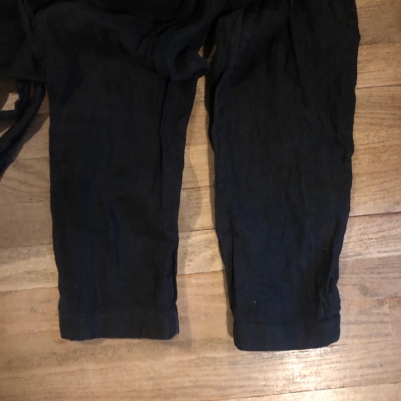 Beaton Linen Black Linen Utility Overalls - Picture 9 of 9